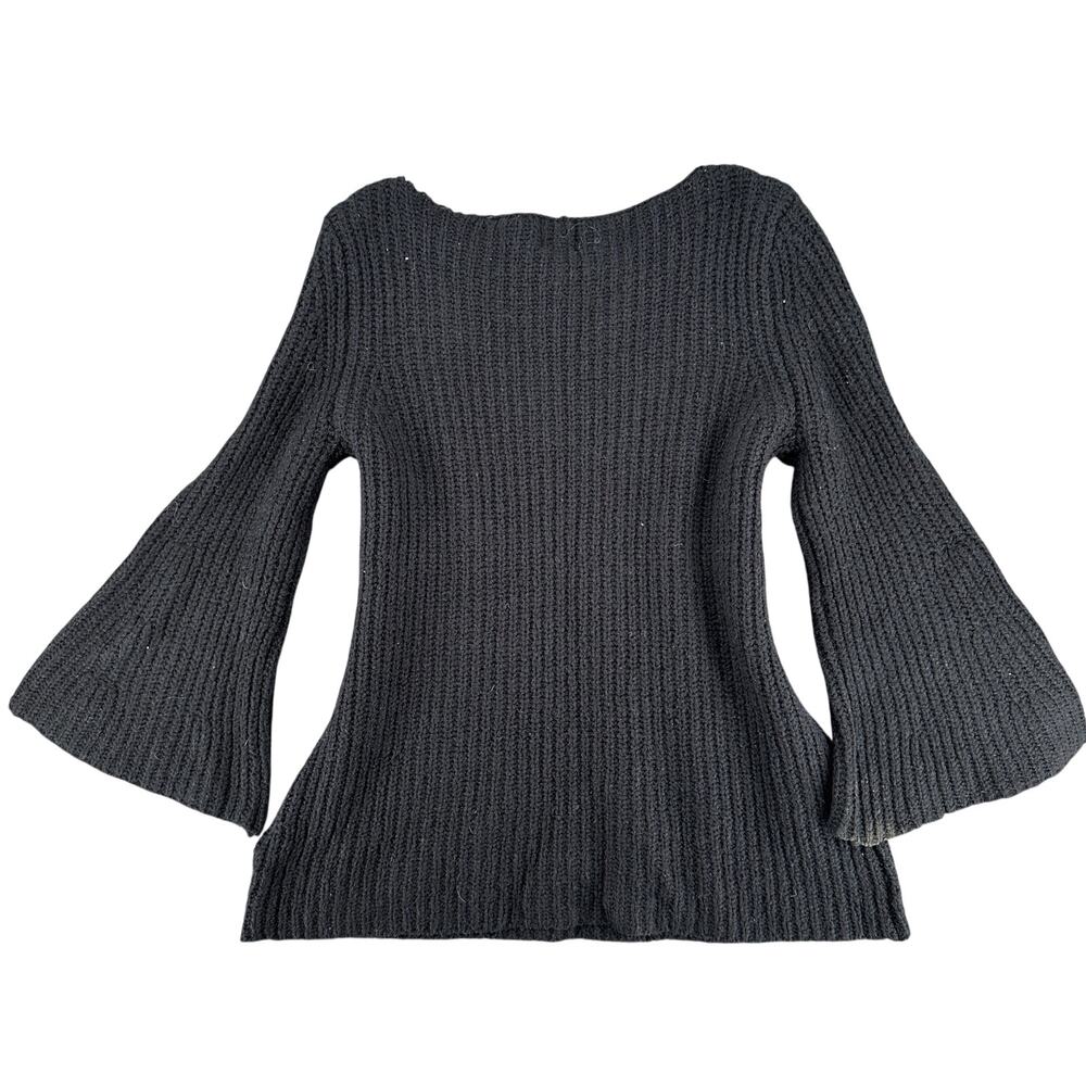 Ruby Rd Petite XL Beaded Neck Sweater Retro Bell Sleeve Chunky Knit NWT - Picture 7 of 7